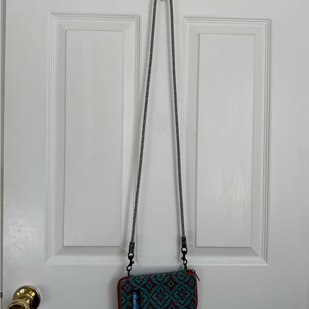 Kavu Blue and Black Patterned Crossbody Bag